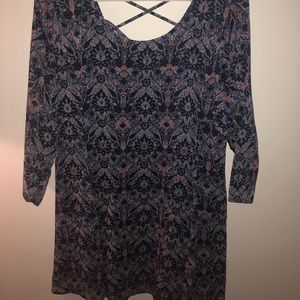 Strappy Back Patterned Dress